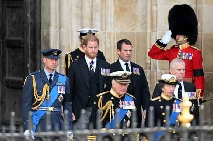 Why Prince Harry and Prince Andrew were not in military uniforms for Queen's funeral