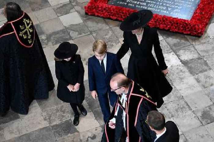 Kate Middleton steps in to console Prince George and Princess Charlotte at Queen's funeral