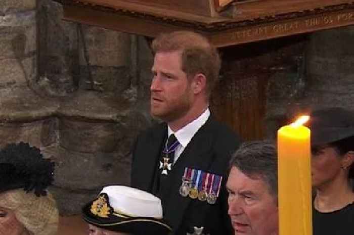 Prince Harry 'didn't sing national anthem at Queen's funeral' as he fought back tears