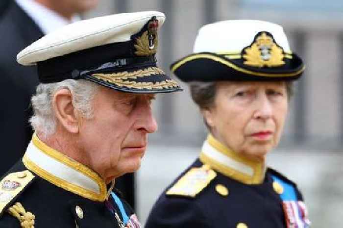 Princess Anne 'concerned' for King Charles at Queen's funeral
