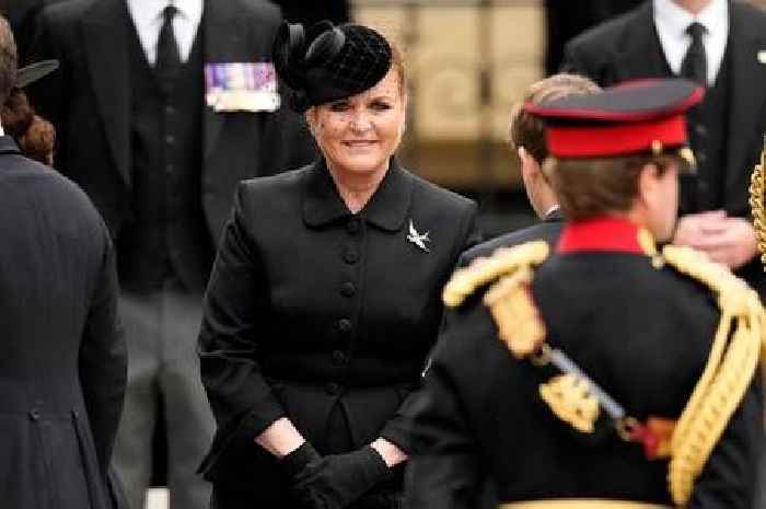 Sarah Ferguson spotted at Queen's funeral as Prince Andrew fights back tears