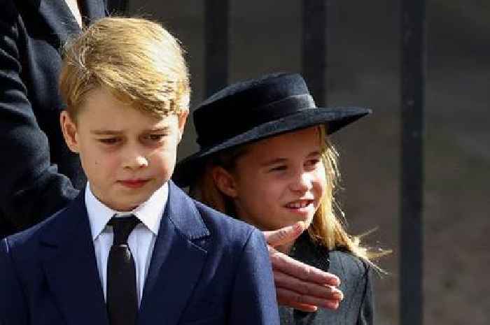 'Adorable' Princess Charlotte reminds George of royal protocol as they stood next to Queen's coffin