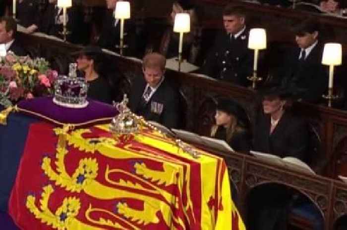 Princess Charlotte shares touching moment with Prince Harry as they bid farewell to Queen