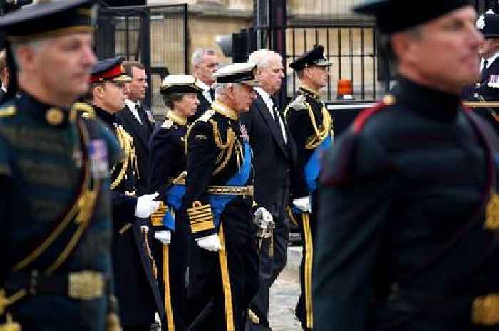 The medals and uniforms worn by the King Charles, Prince Edward, Prince William and Princess Anne at Queen's funeral