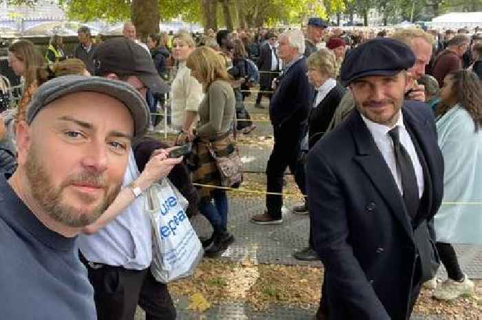 'I met David Beckham in the queue to see the Queen lying in state'