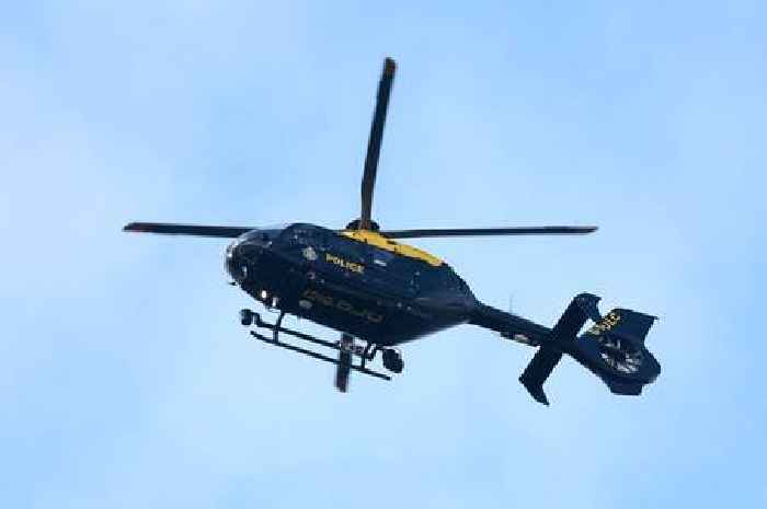 Helicopter seen flying over Kingswood during the Queen's state funeral