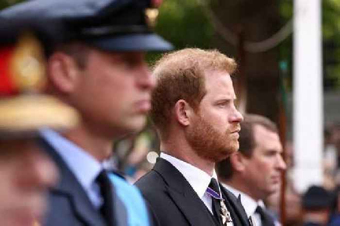 Heartbroken Prince Harry takes deep breath as he emotionally exits Queen's funeral