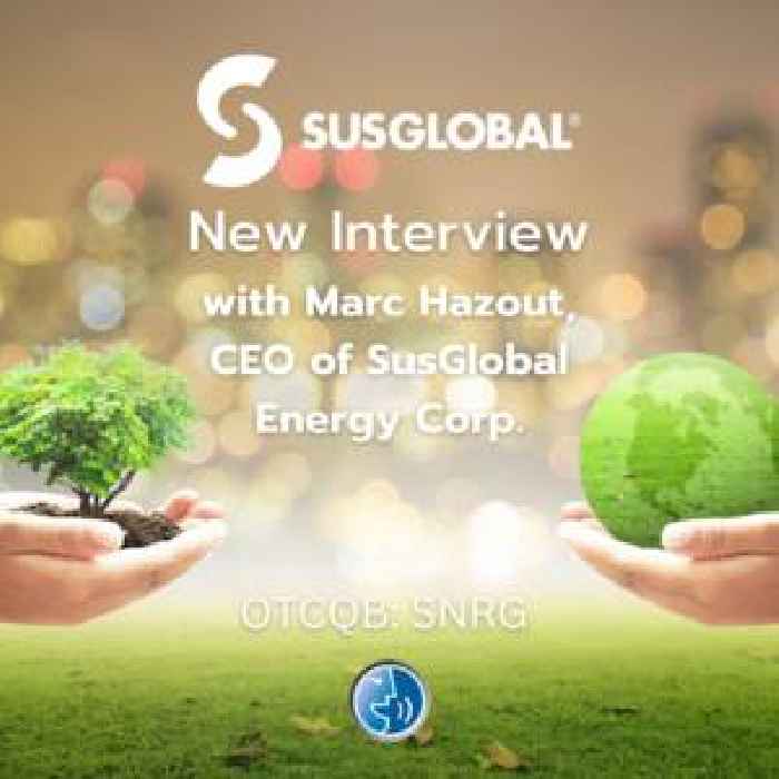 SusGlobal Energy Corp. CEO Discusses First Carbon Credit Sales in Audio Interview with SmallCapVoice.com