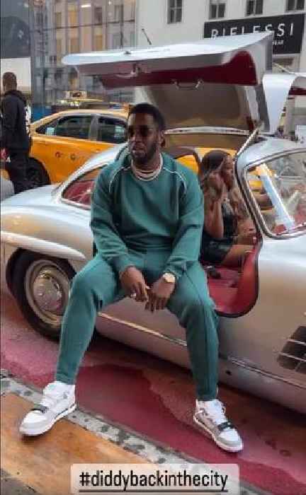 Diddy Keeps Having the Best Time in New York, Poses With a Mercedes-Benz 300 SL Gullwing