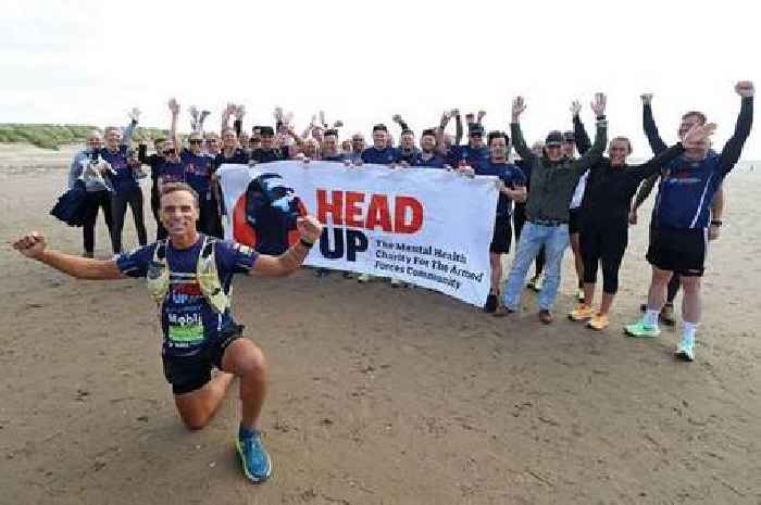 Army vet 'blown up twice in combat' runs UK coastline for mental health charity - after losing 14 pals to suicide