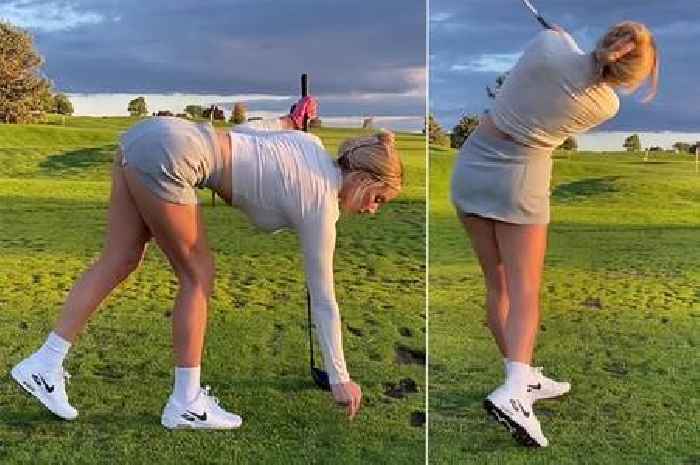 'Sexiest woman alive' Paige Spiranac almost suffers wardrobe malfunction on golf course