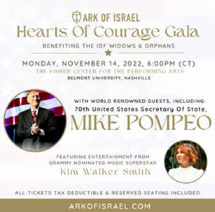 70th United States Secretary of State Mike Pompeo to Keynote Ark of Israel's Major Fundraising Event in Nashville in November