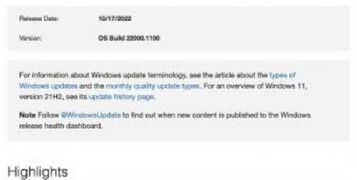 Microsoft Releases Out-of-Band Windows 11 Update KB5020387