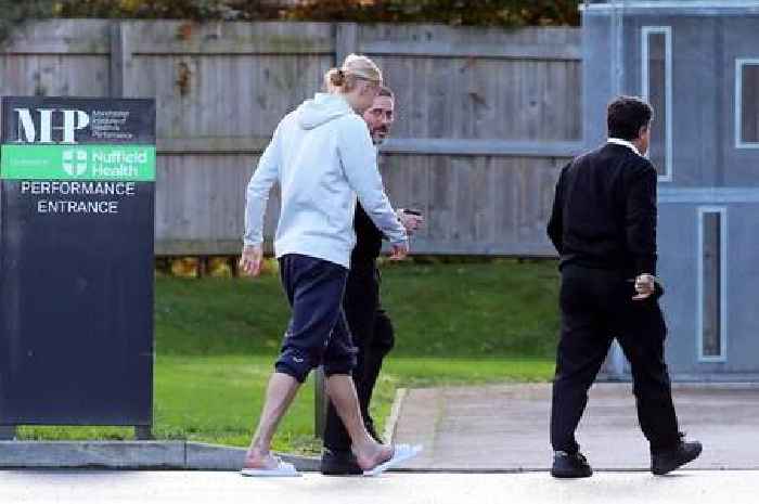 Erling Haaland limps into Man City medical centre - but results of tests are positive