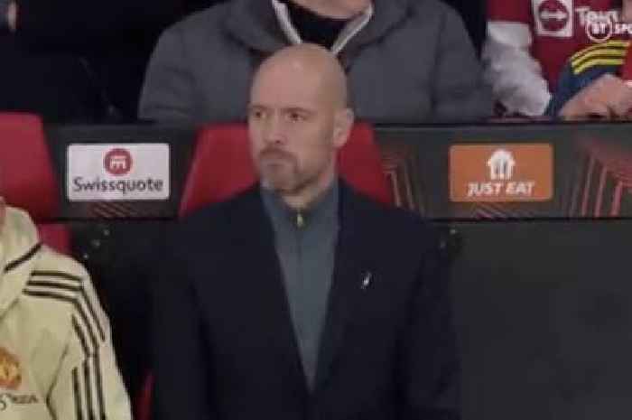 Antony gets Erik ten Hag death stare as Manchester United star hooked after showboating fail