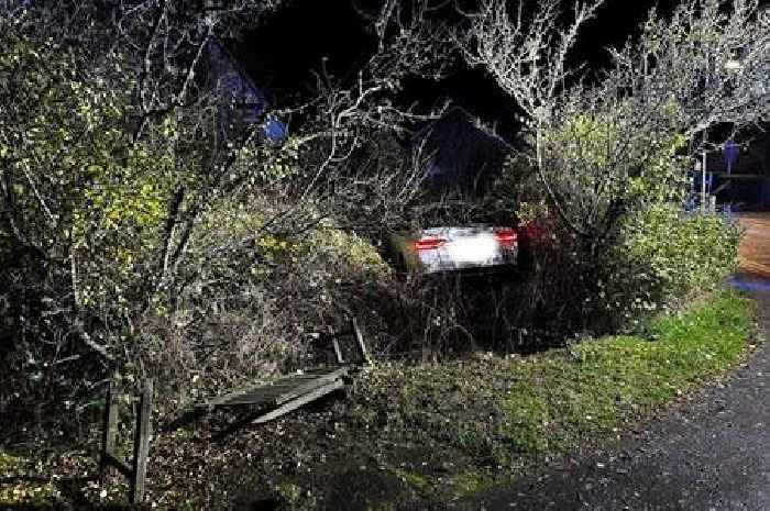 Car 'driven at over 100mph on three deflating tyres' ends up crashed into trees