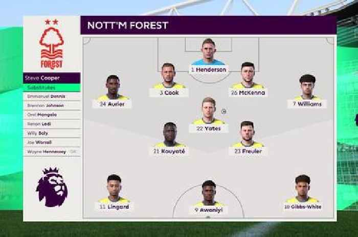 Arsenal vs Nottingham Forest simulated to get a score prediction