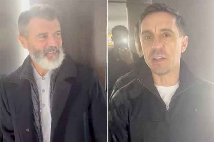 Gary Neville confronted over Cristiano Ronaldo blanking him - and Roy Keane is loving it