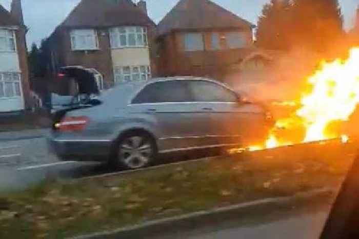 Live Nottingham traffic updates as drivers told to divert due to car fire on busy road