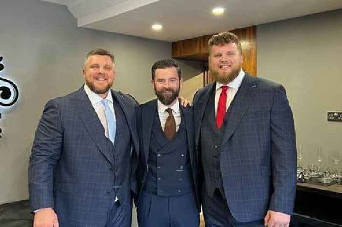 World's Strongest Man Tom Stoltman gets kitted out in new suit with his brother