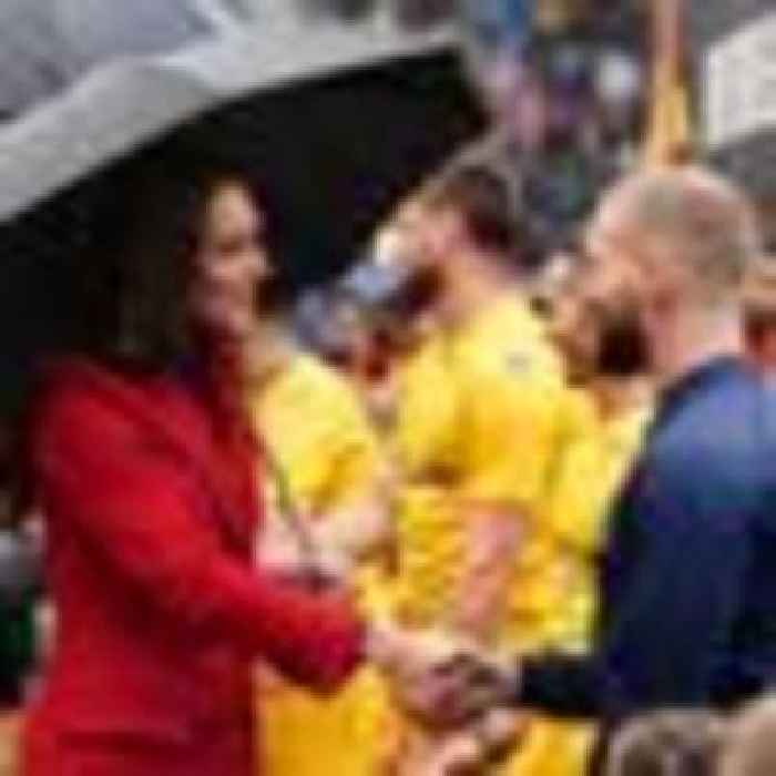 'There are a lot of very excited fans out there': Kate cheered at her first game as Rugby Football League patron