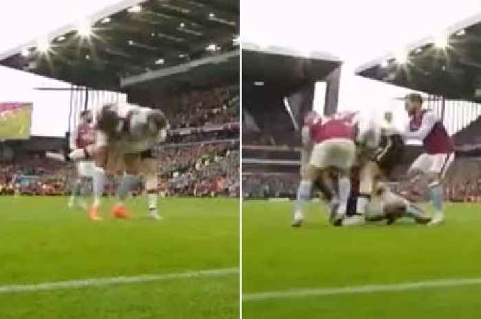 Cristiano Ronaldo and Tyrone Mings have to be separated after pair have mid-game wrestle