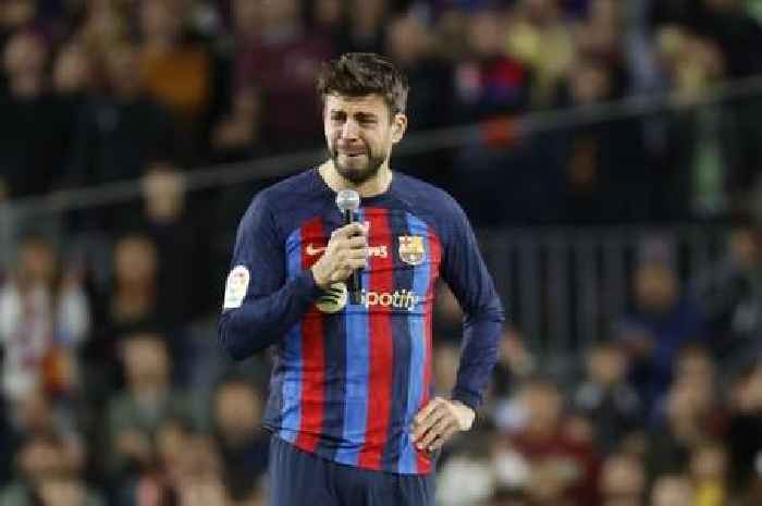 Gerard Pique in tears as he waves goodbye to Barcelona fans on final appearance