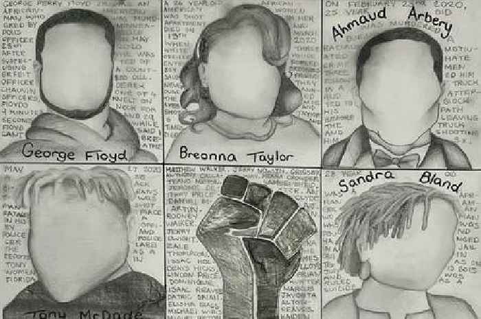 Artwork by Derby schoolgirls used to show racism the red card