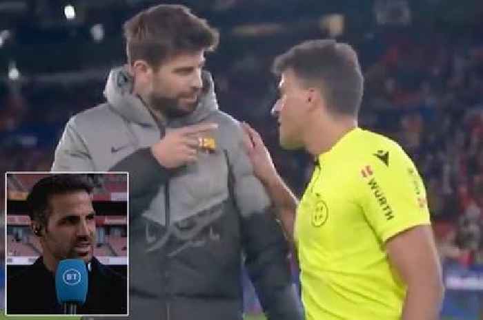 Cesc Fabregas' savage reaction to childhood pal Gerard Pique seeing red in career finale