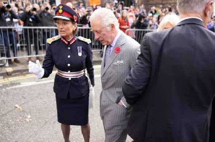 Shocking moment King Charles and Camilla bombarded with eggs on visit