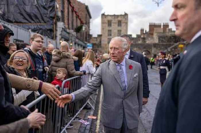 King Charles and Camilla 'egged' during visit to York as protestor wrestled to the ground by cops