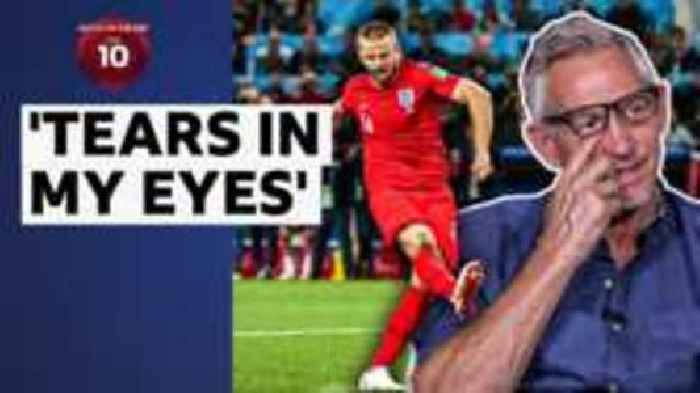 Lineker's emotion at England shootout win