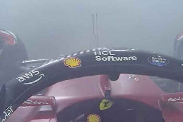 Charles Leclerc got lost in smoke while performing donuts after Abu Dhabi Grand Prix
