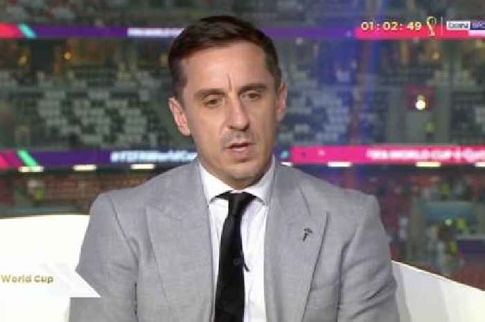 Gary Neville in emotional World Cup tribute to Qatar stadium workers as he throws down government challenge