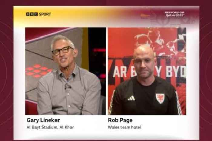 Gary Lineker just spoke a bit of Welsh to Wales manager Rob Page live on TV