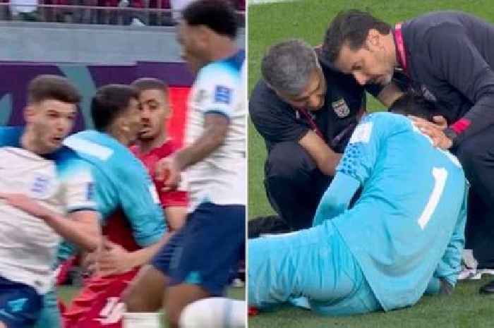 Fans left furious by World Cup TV footage while Iran goalkeeper in agony on ground