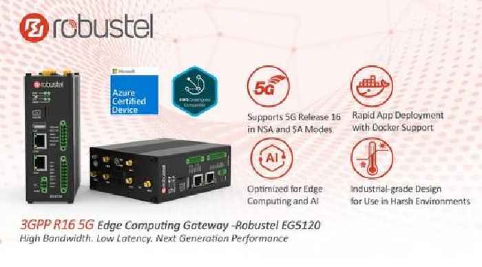 Robustel 5G IoT EDGE Computing Gateway certified by Microsoft Azure and Amazon Web Services (AWS)