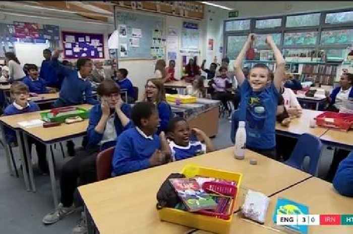 Leicester schoolchildren's World Cup celebrations make surprise feature on BBC's England coverage