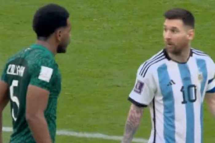 Lionel Messi appears shaken after Saudi Arabia defender squares up to him at World Cup