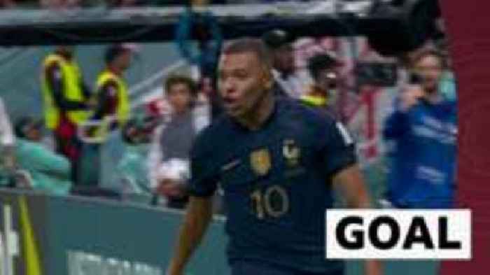 'He has his goal!' Mbappe scores France's third