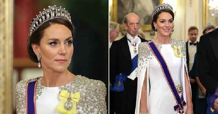 Absolutely Breathtaking! Kate Middleton Dons Princess Diana & Queen Elizabeth's Jewels To King Charles' Banquet — Photos