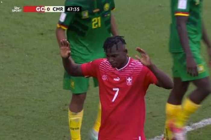Cameroon-born Breel Embolo refuses to celebrate as he scores against them for Switzerland