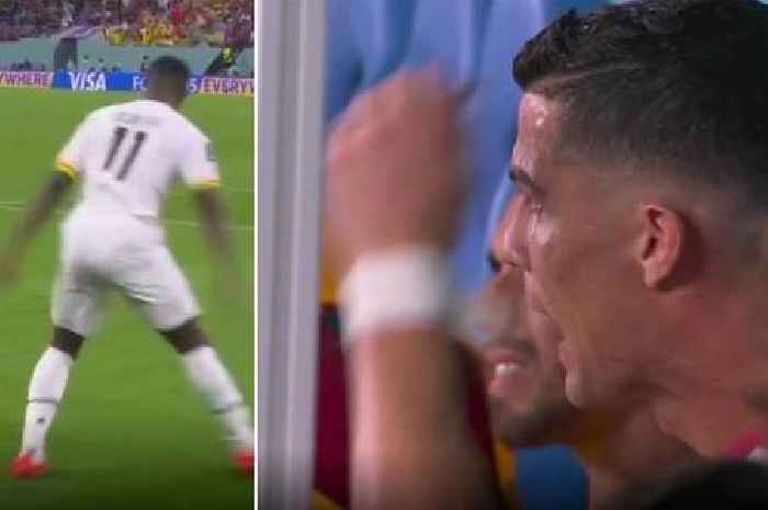 Cristiano Ronaldo fumes as Ghana goalscorer does 'SIUU' to send fans into hysterics