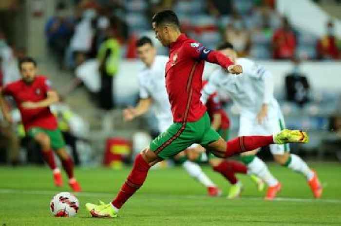 Cristiano Ronaldo scores for Portugal to become first man to score at five World Cups