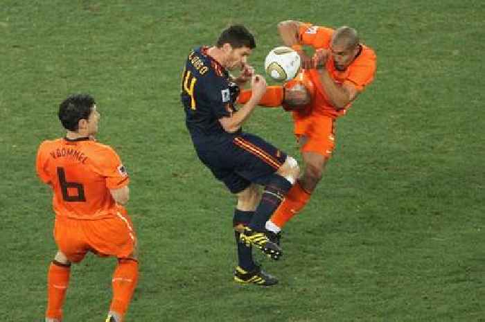 Nigel De Jong wants beer with Xabi Alonso 12 years after horror World Cup final tackle
