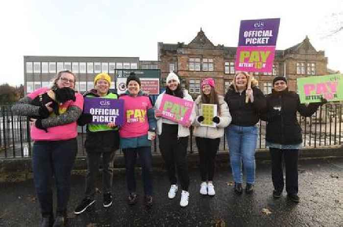 Picket lines outside West Lothian schools as teachers strike