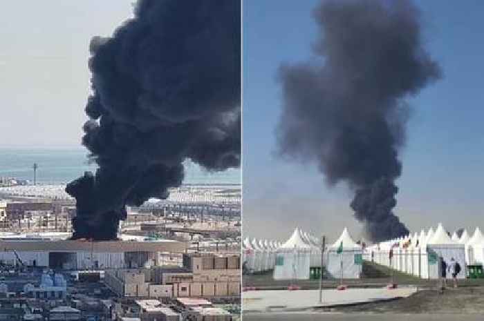 Huge fire breaks out in Qatar World Cup city with huge plumes of smoke over fan park