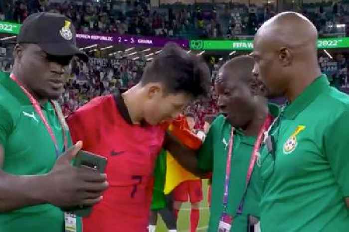 Ghana coach takes 'ruthless' selfie with Son Heung-min as star is in tears after defeat