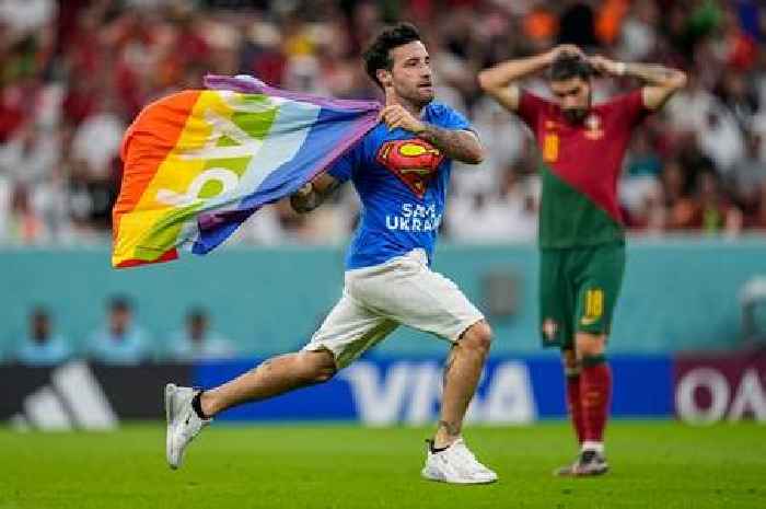 World Cup pitch invader sends social media into frenzy with rainbow flag