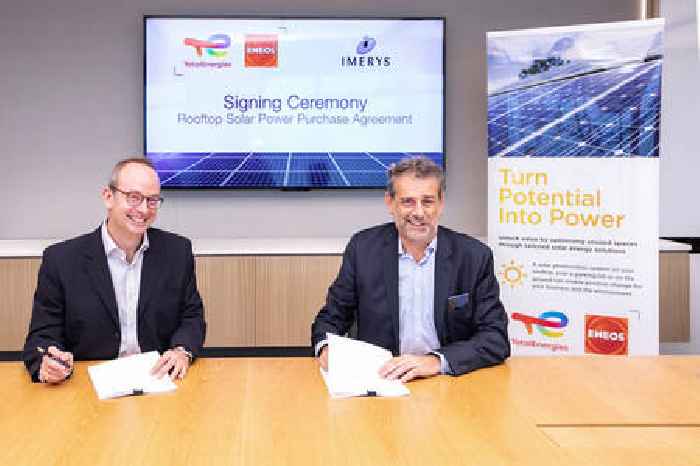 TotalEnergies ENEOS Signs Solar Rooftop Project With Imerys, a world's leading supplier of mineral-based specialty solutions